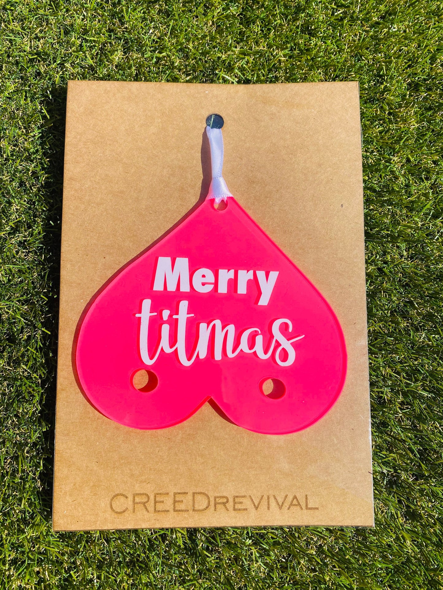 Merry Titmas Boob Shaped Tree Decoration, Christmas decoration, Tree Dec, Boobie Tree Decs