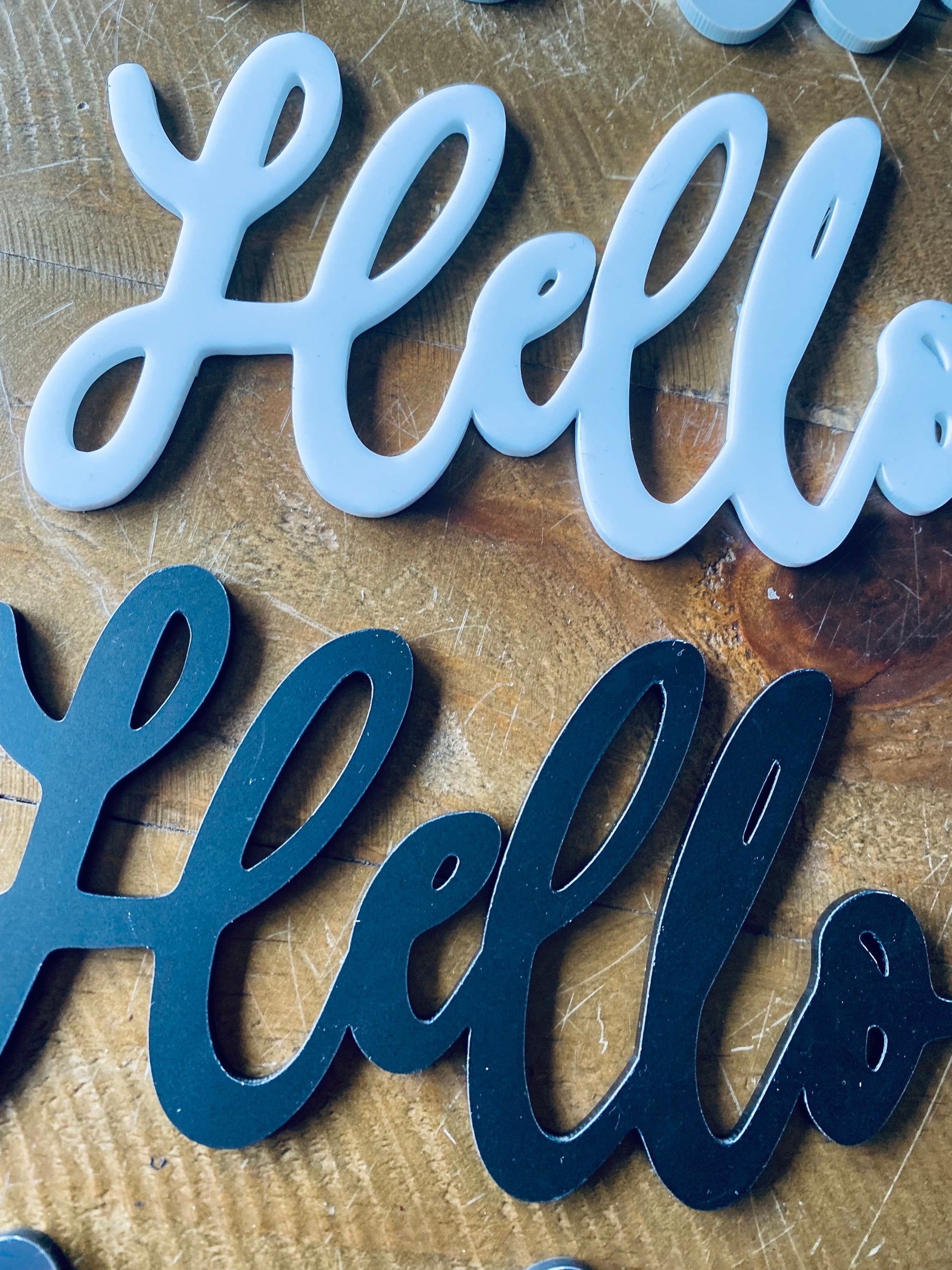 HELLO 3D acrylic front door sign, front door decoration, 3mm acrylic