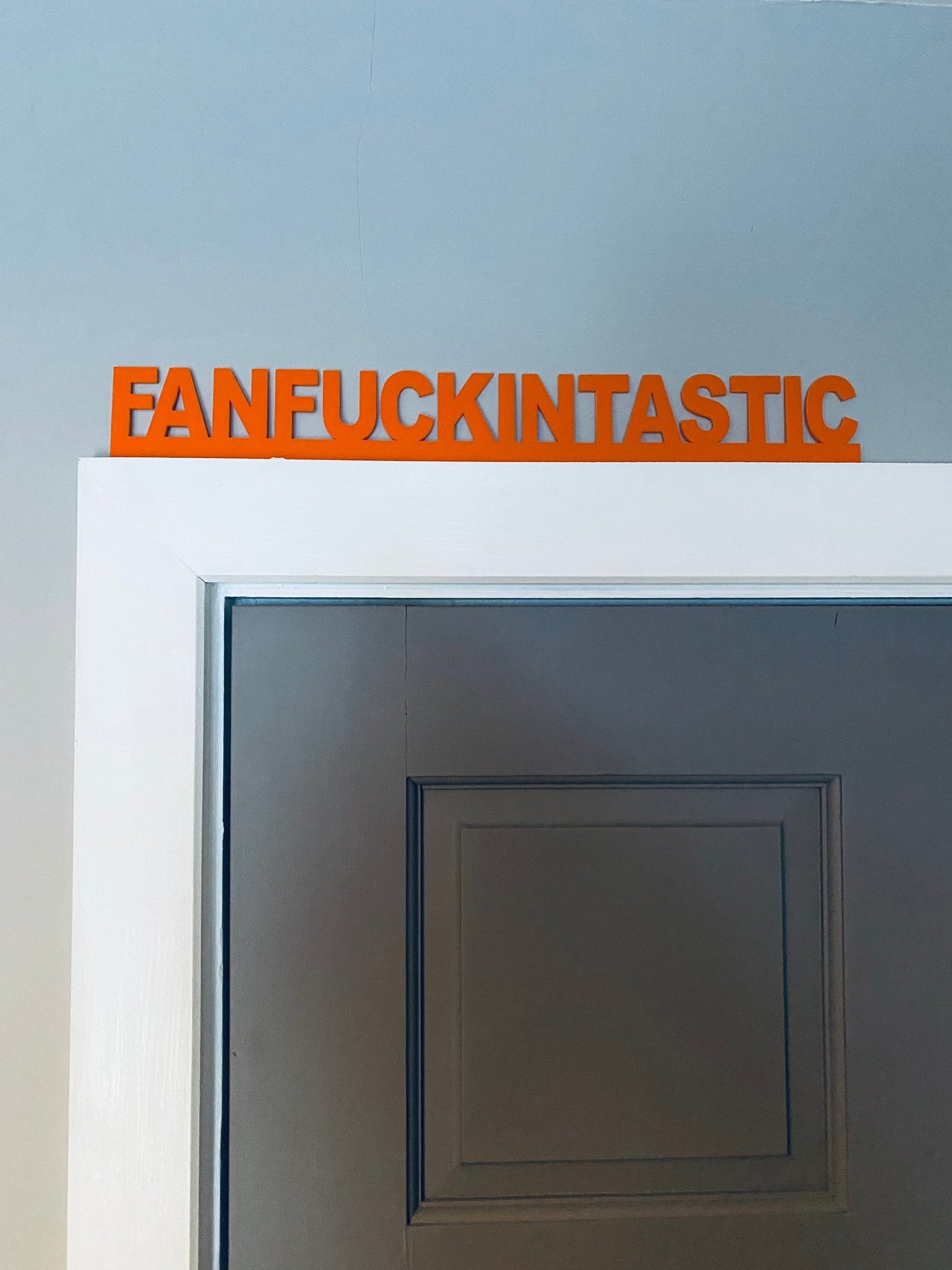 FANFUCKINTASTIC -  door topper, shelf decor, wall decor