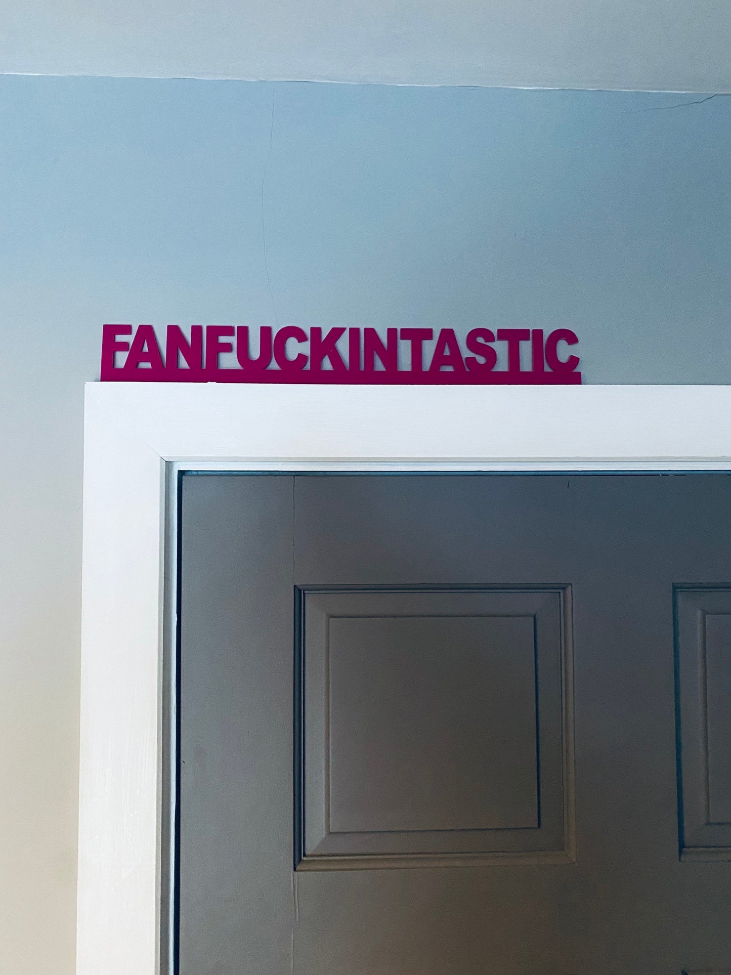 FANFUCKINTASTIC -  door topper, shelf decor, wall decor