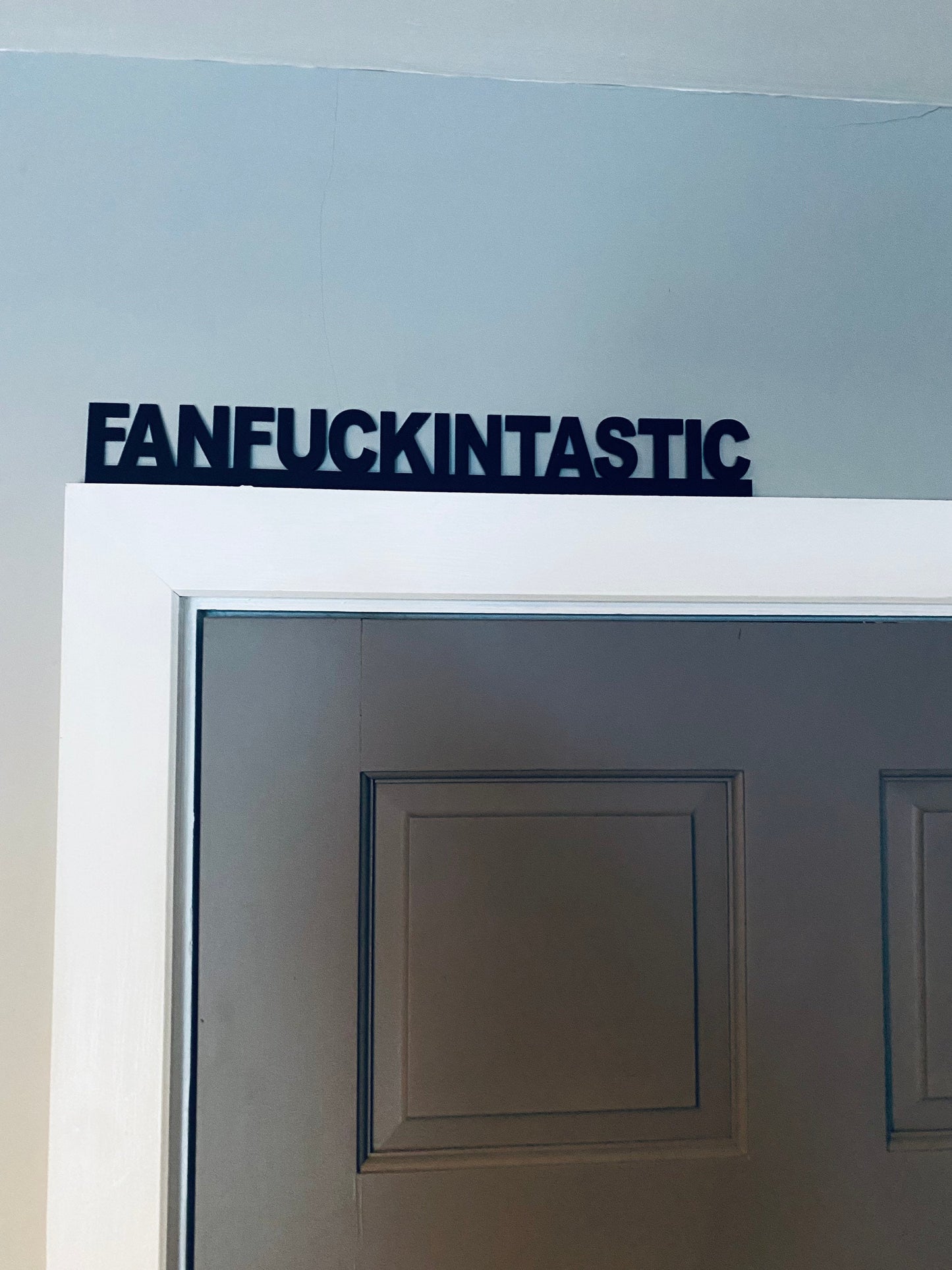 FANFUCKINTASTIC -  door topper, shelf decor, wall decor