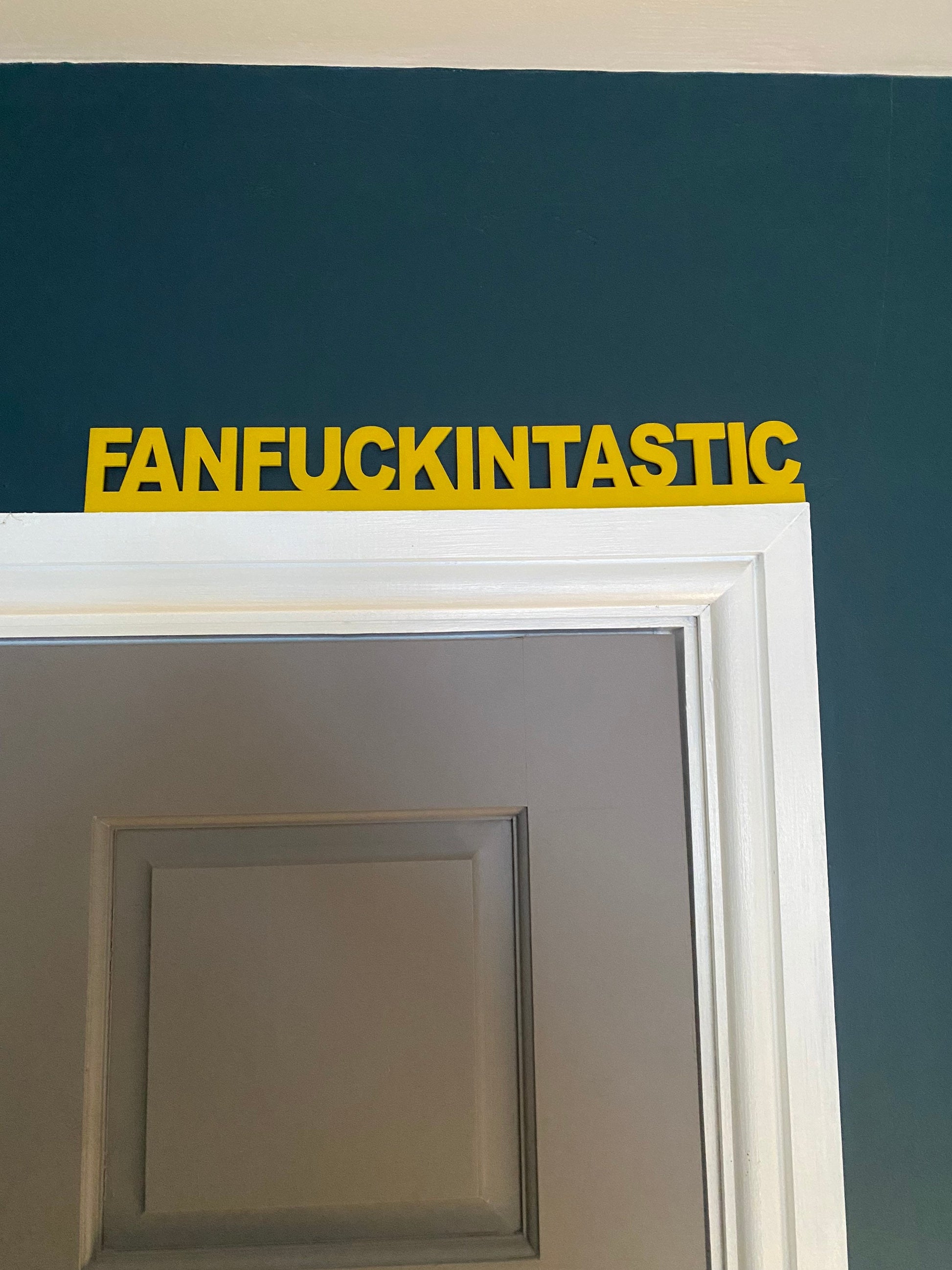 FANFUCKINTASTIC -  door topper, shelf decor, wall decor