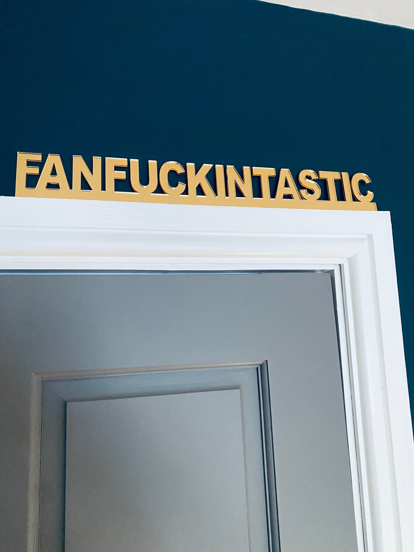 FANFUCKINTASTIC -  door topper, shelf decor, wall decor