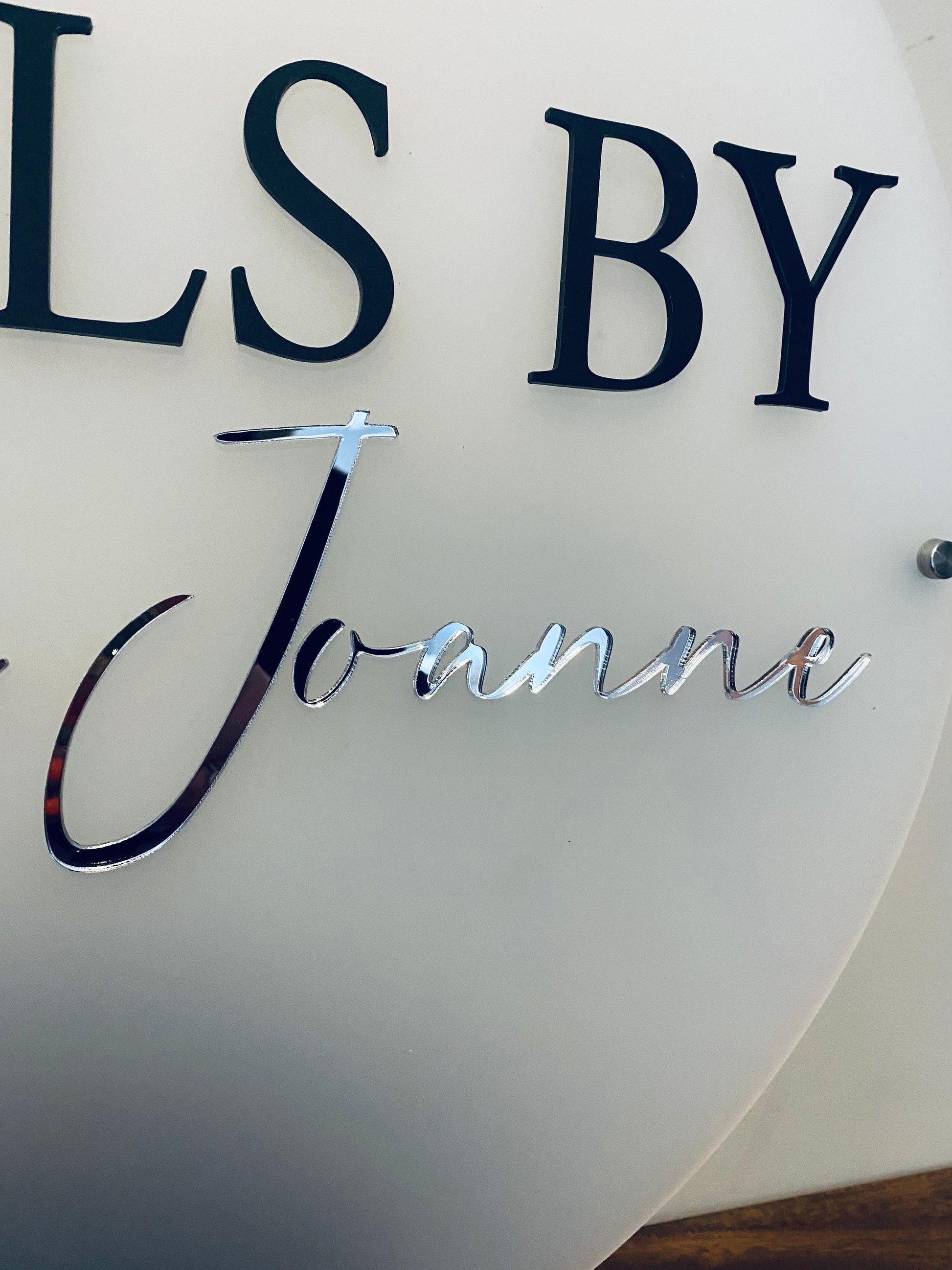 CUSTOM sign. Business sign, Mirrored acrylic. Beauty salon decor. Aesthetics