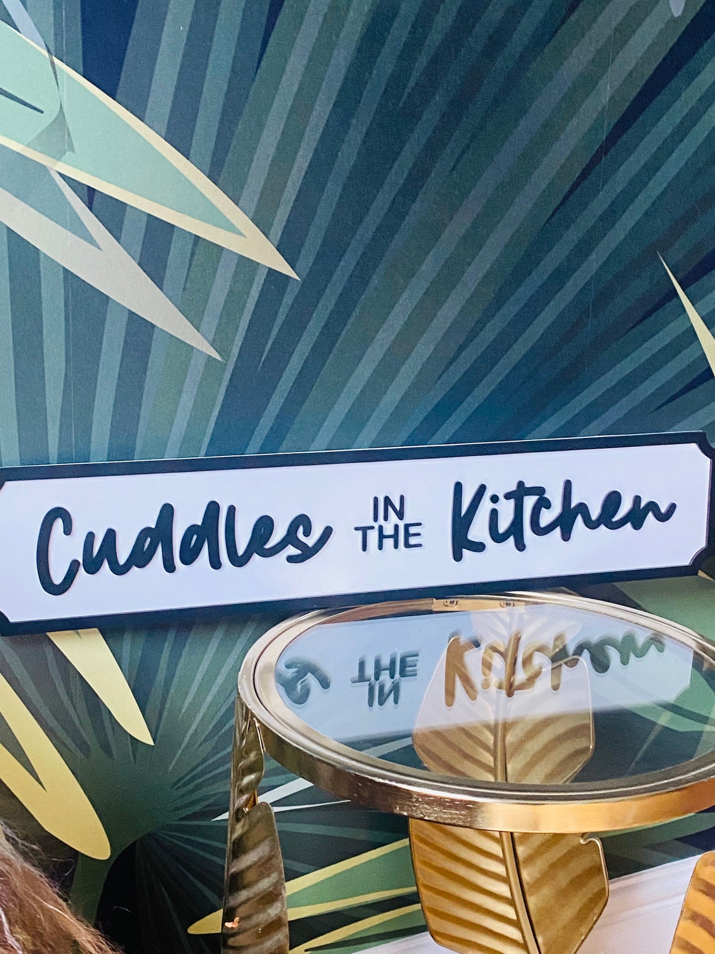 Cuddles in the Kitchen Street style sign, wall decor.