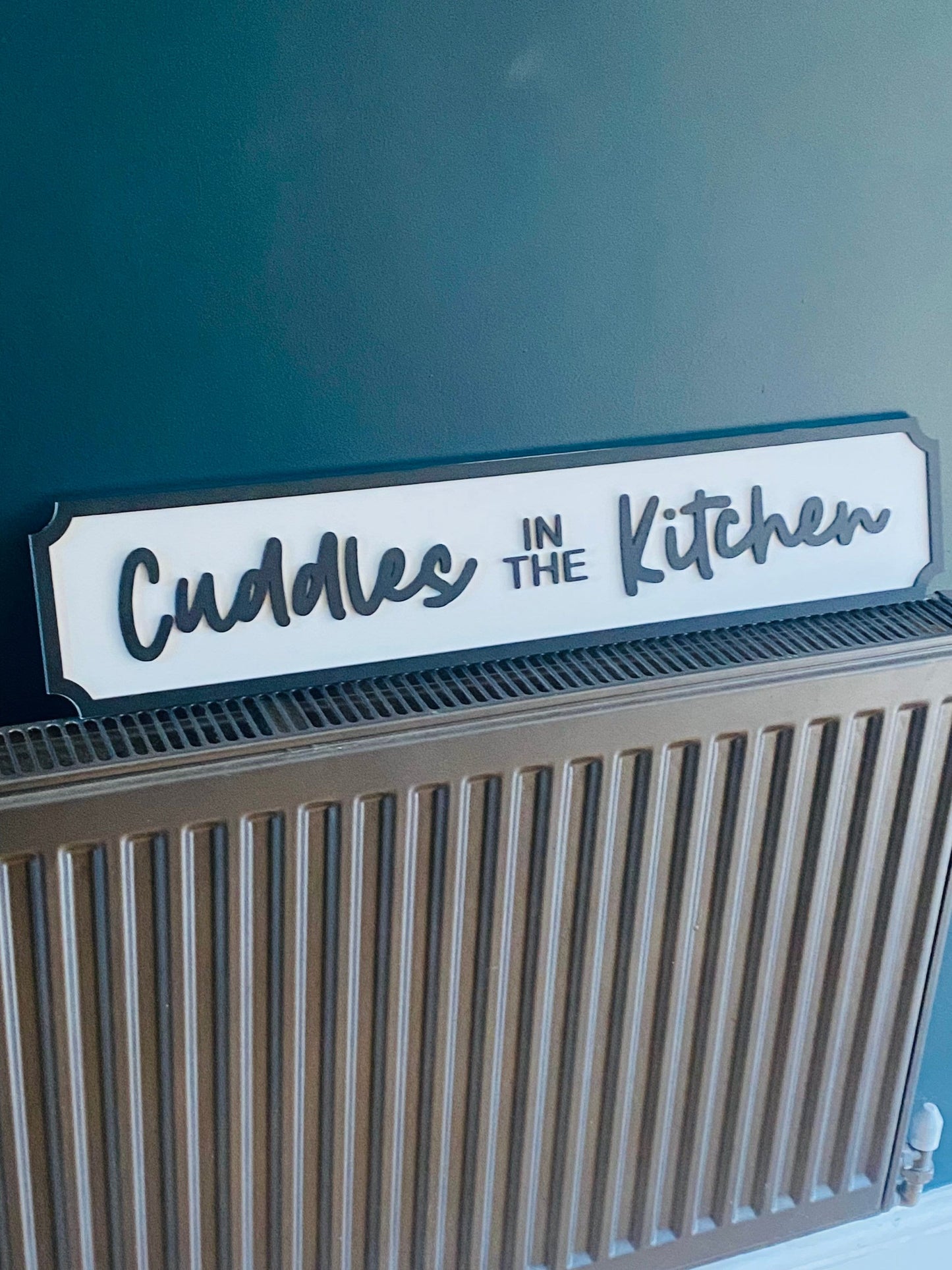 Cuddles in the Kitchen Street style sign, wall decor.