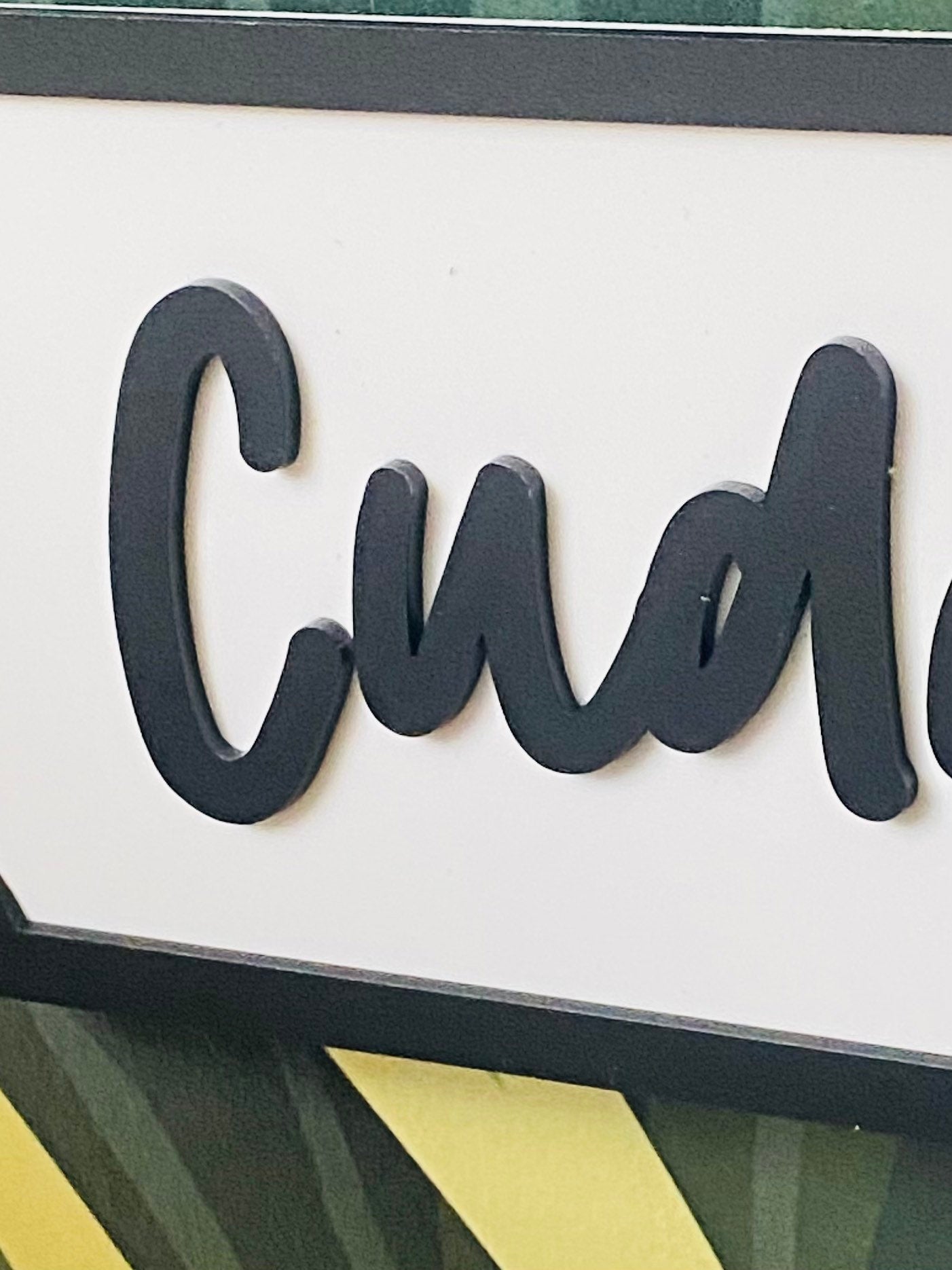 Cuddles in the Kitchen Street style sign, wall decor.