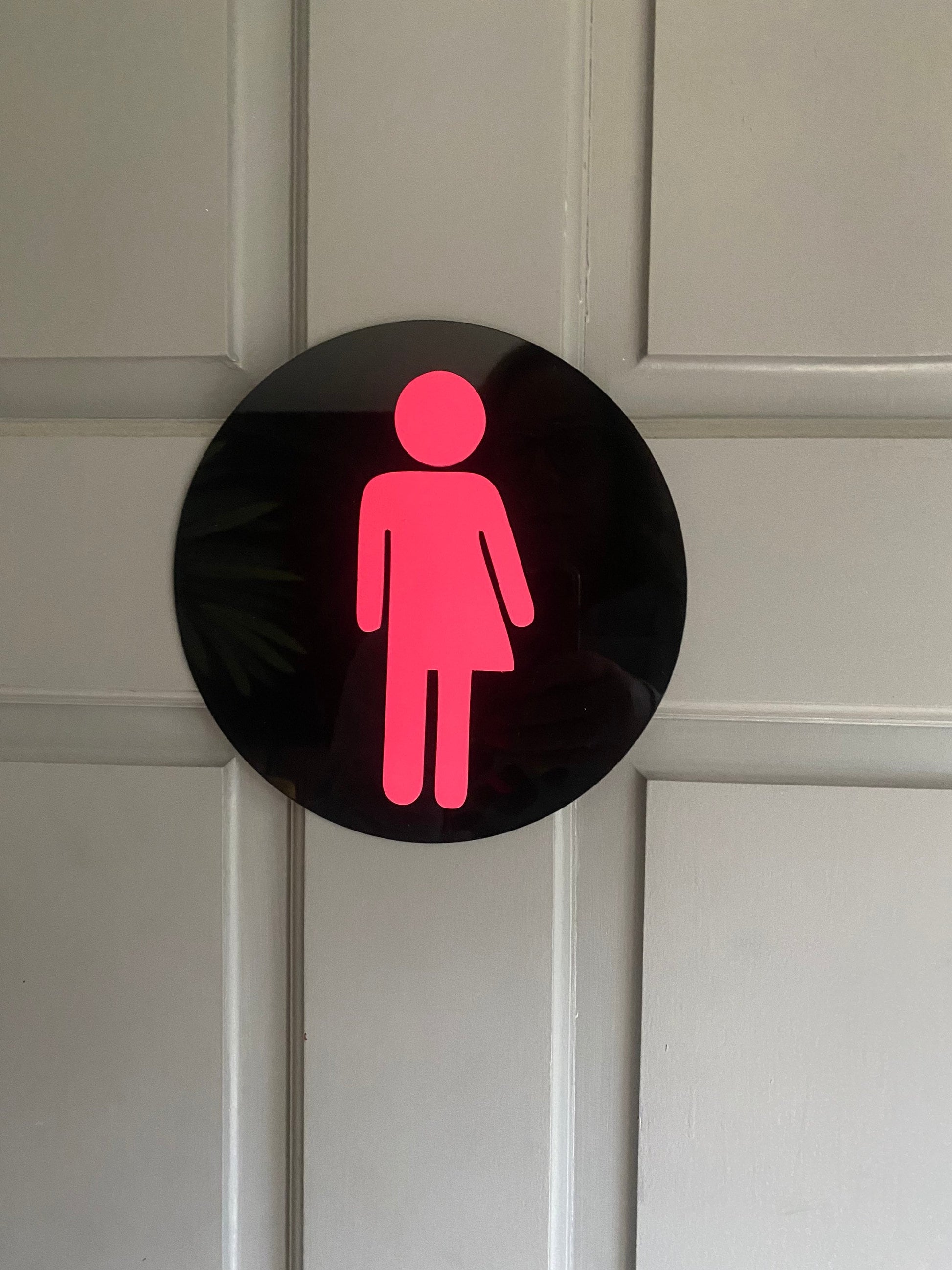 3D acrylic toilet door sign, 3mm acrylic, Salon sign, Business sign Gender Neutral