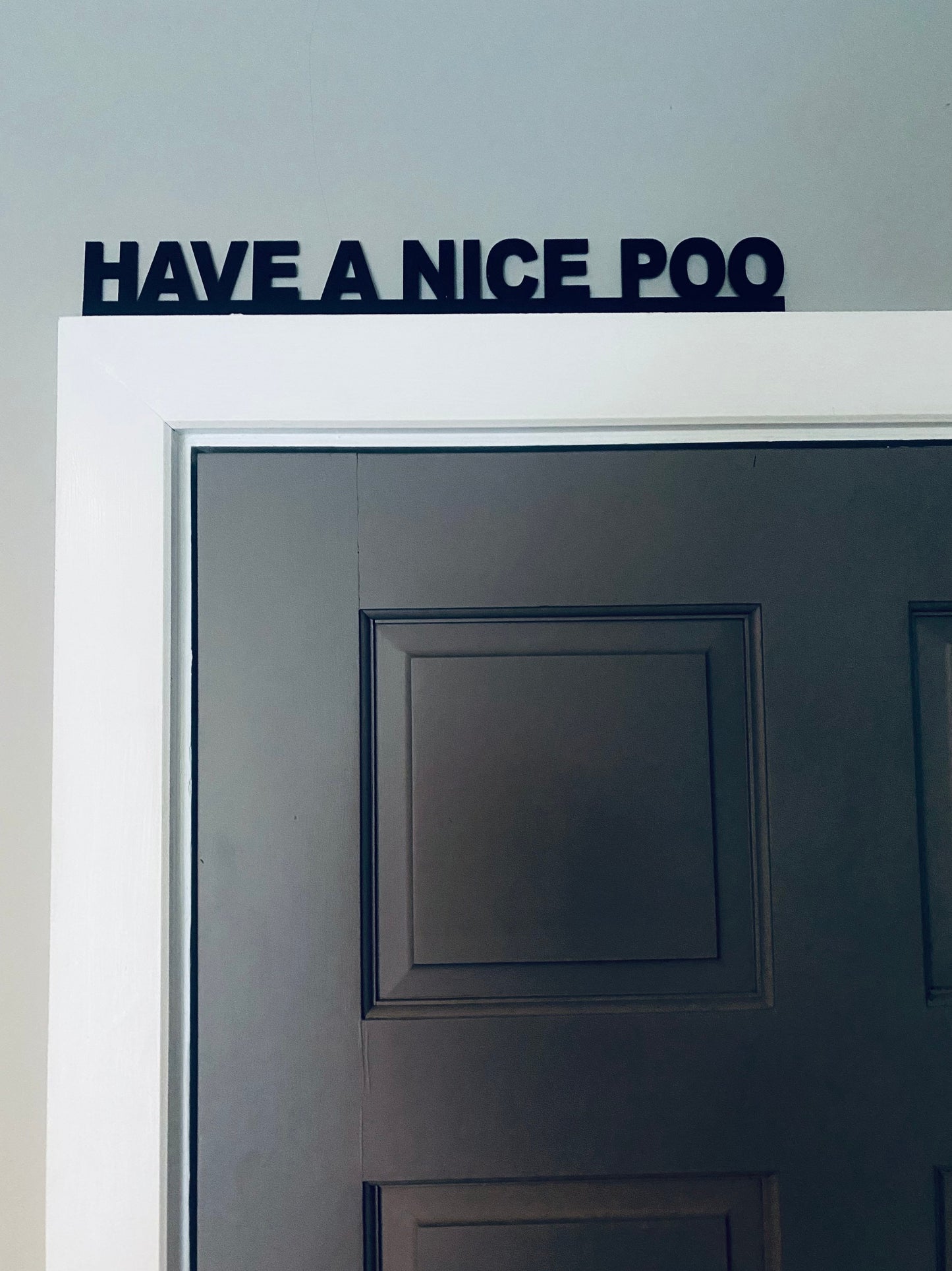 HAVE A NICE POO -  door topper, shelf decor, wall decor