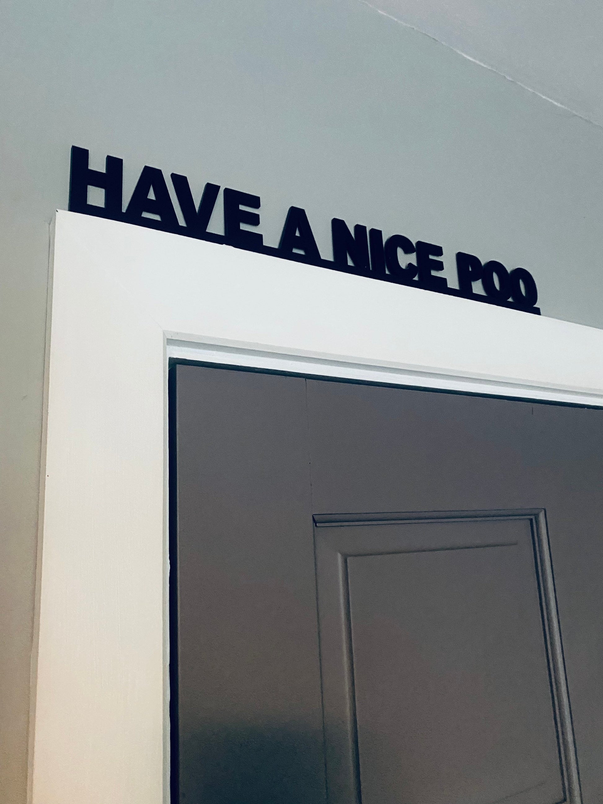 HAVE A NICE POO -  door topper, shelf decor, wall decor