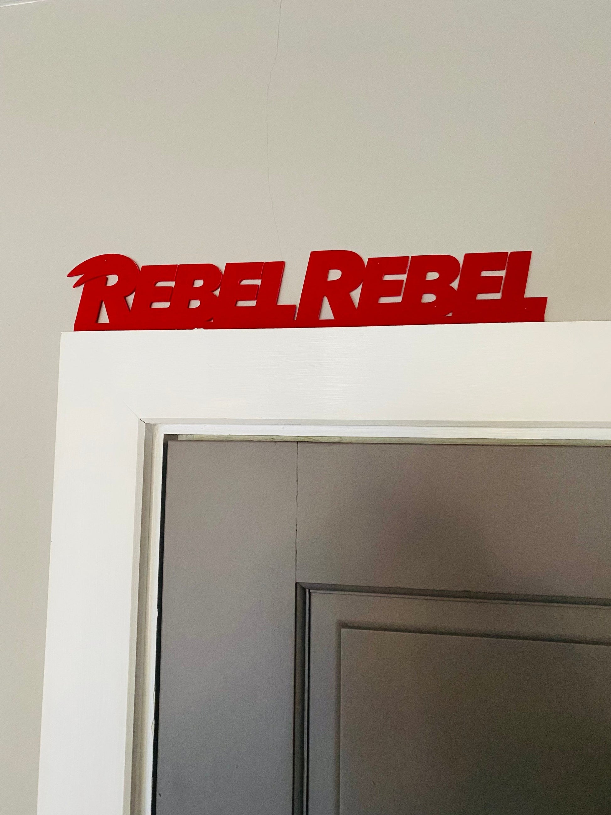 Rebel Rebel David Bowie door topper, shelf decor, wall decor