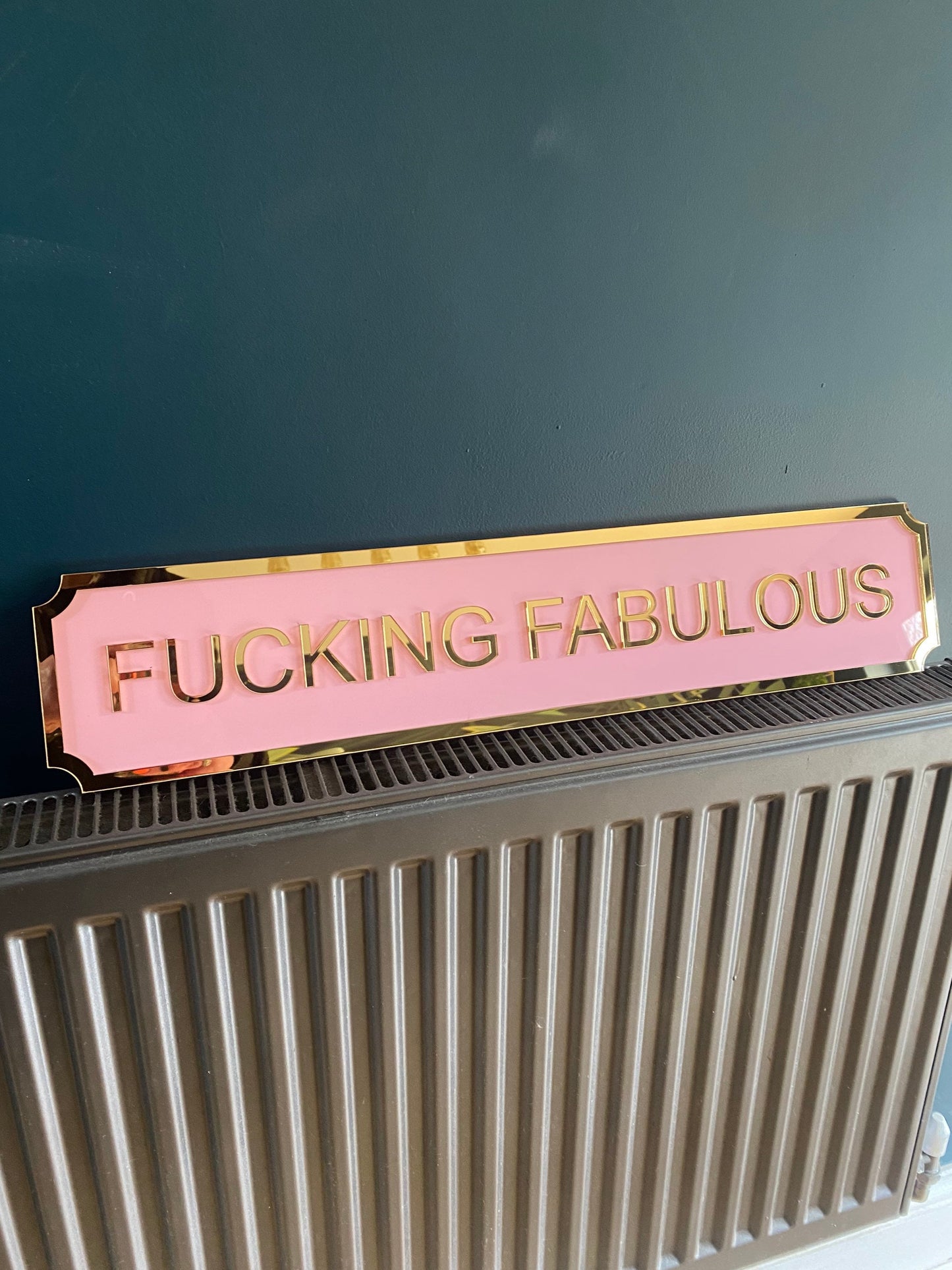 FUCKING FABULOUS Street style sign, wall decor.