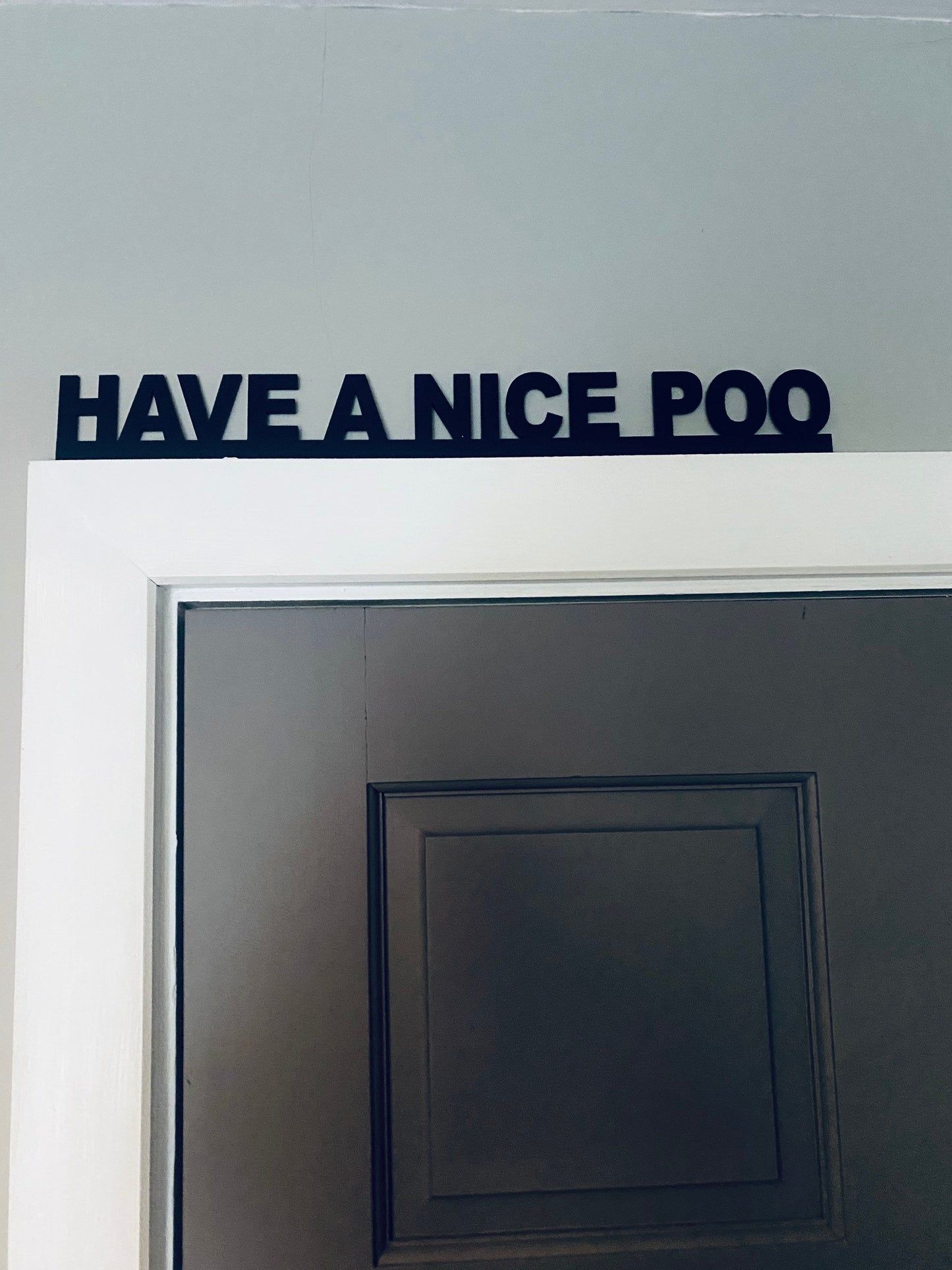 HAVE A NICE POO -  door topper, shelf decor, wall decor