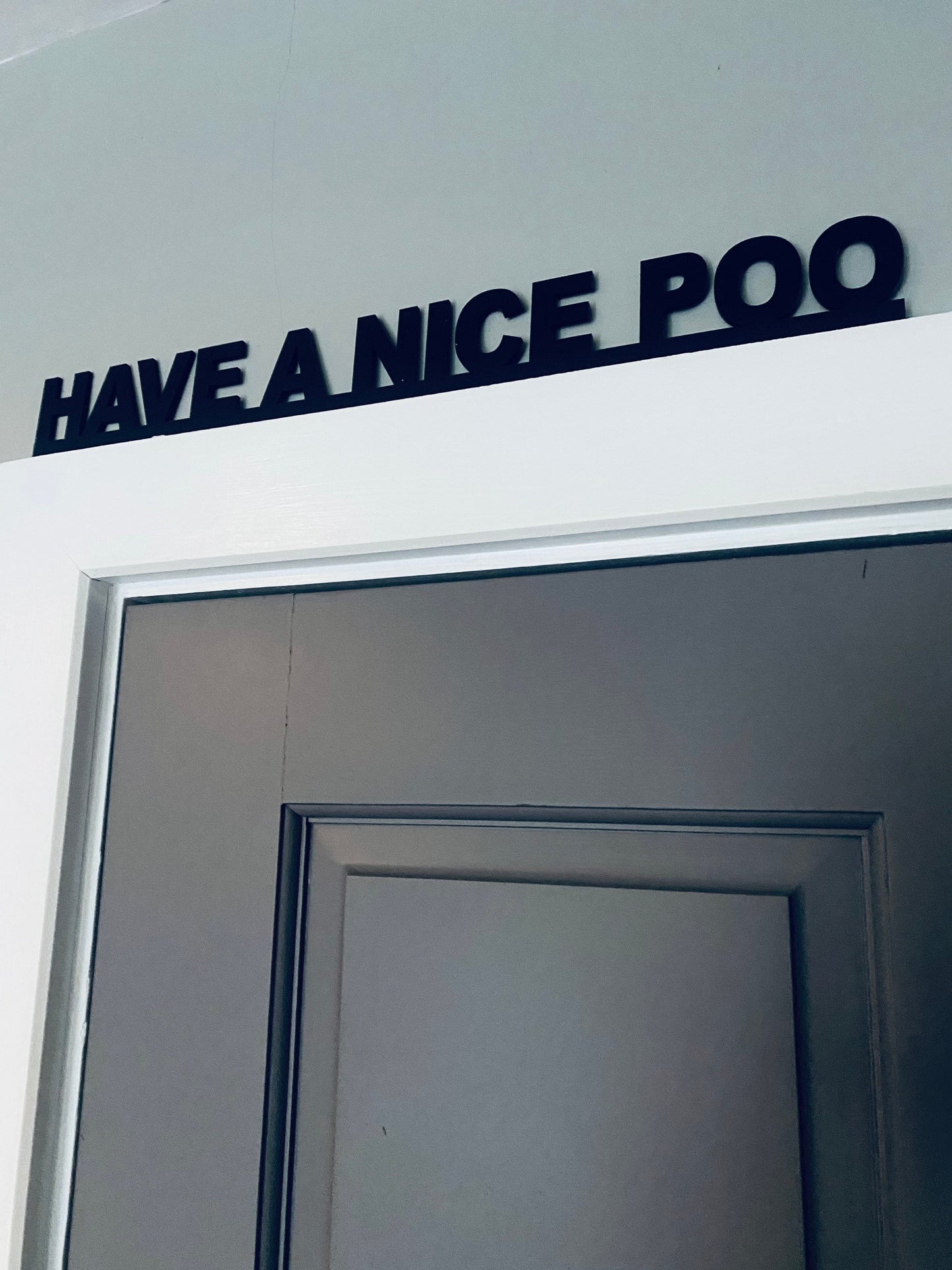 HAVE A NICE POO -  door topper, shelf decor, wall decor