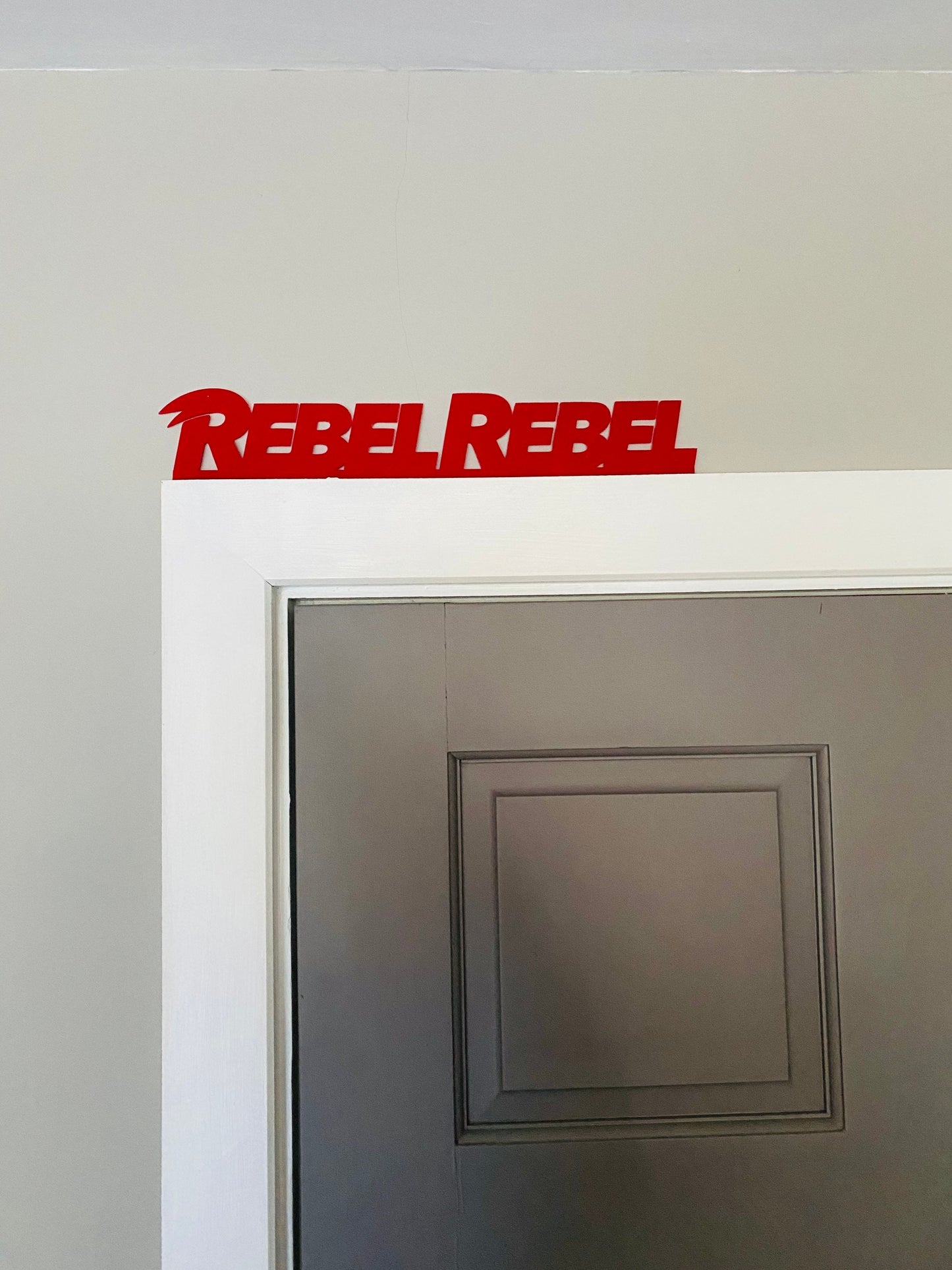 Rebel Rebel David Bowie door topper, shelf decor, wall decor