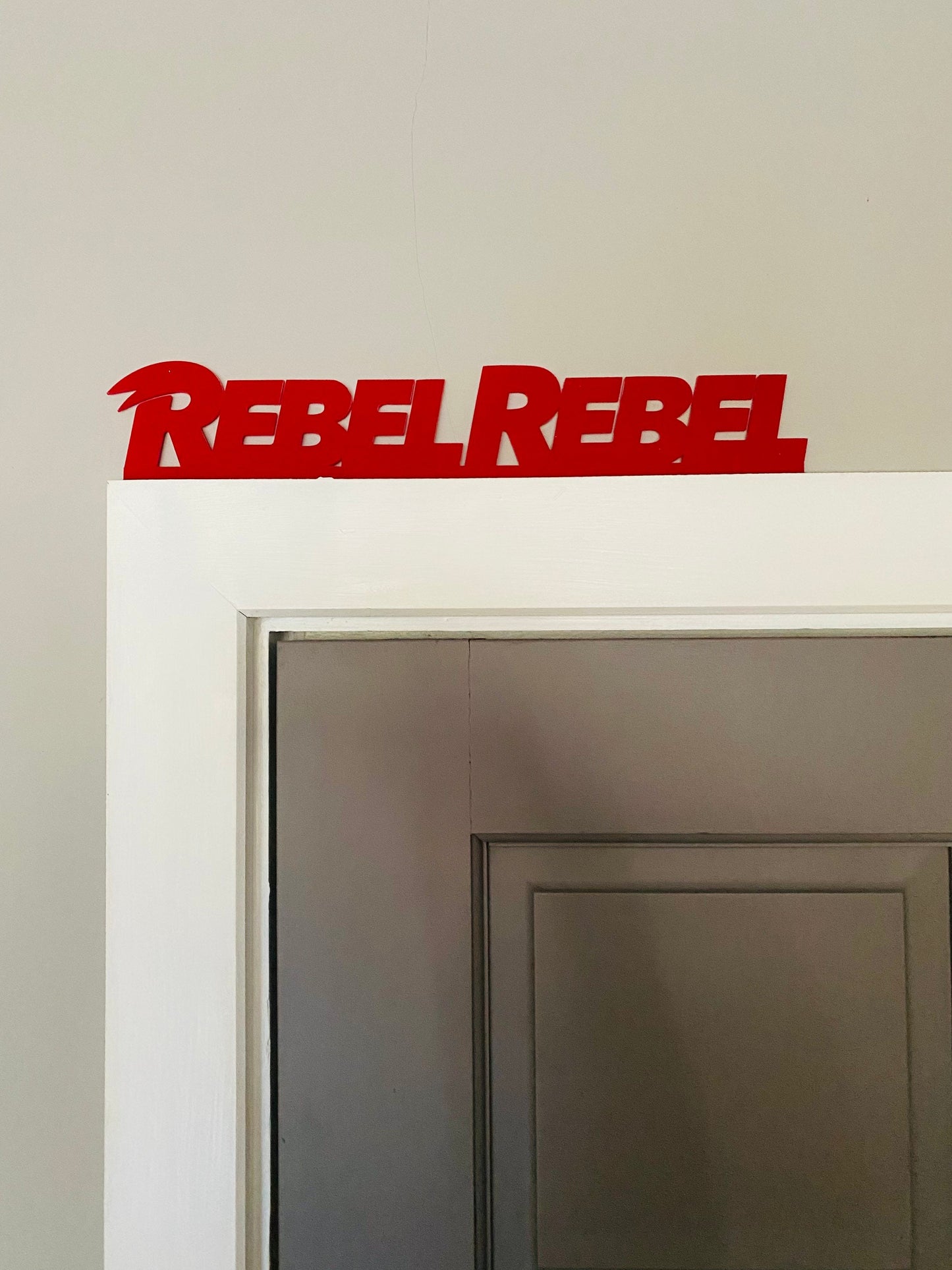 Rebel Rebel David Bowie door topper, shelf decor, wall decor