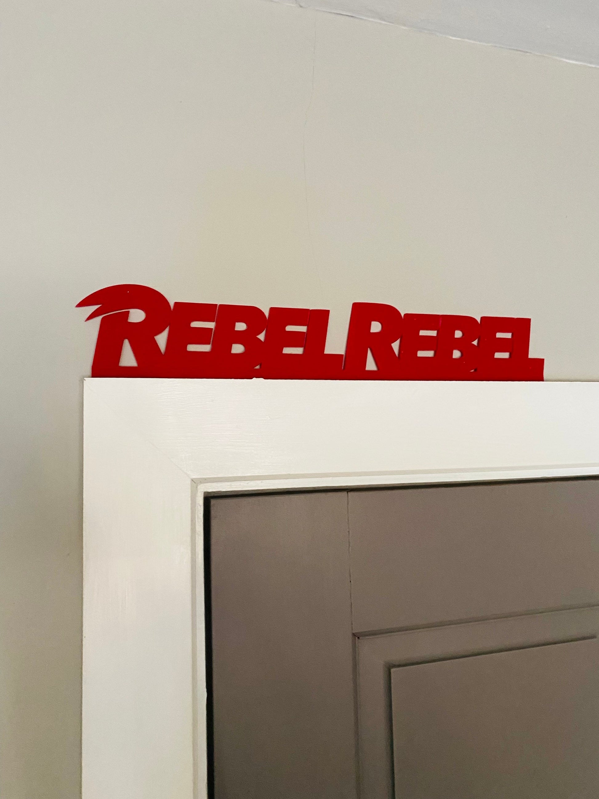 Rebel Rebel David Bowie door topper, shelf decor, wall decor