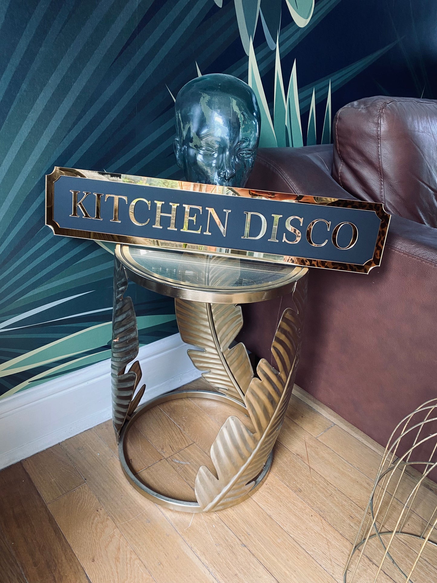 KITCHEN DISCO Street style sign, wall decor.