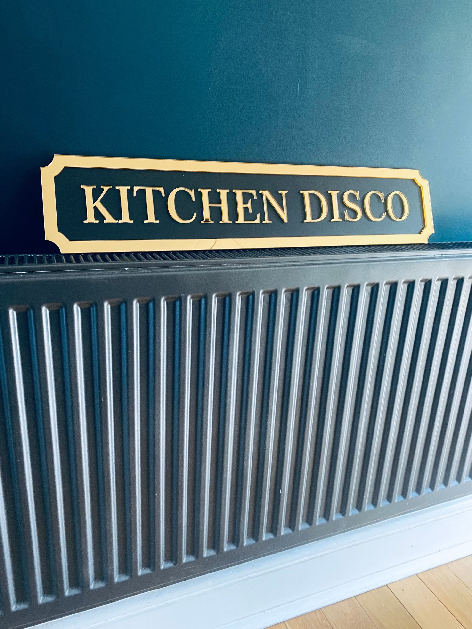 KITCHEN DISCO Street style sign, wall decor.