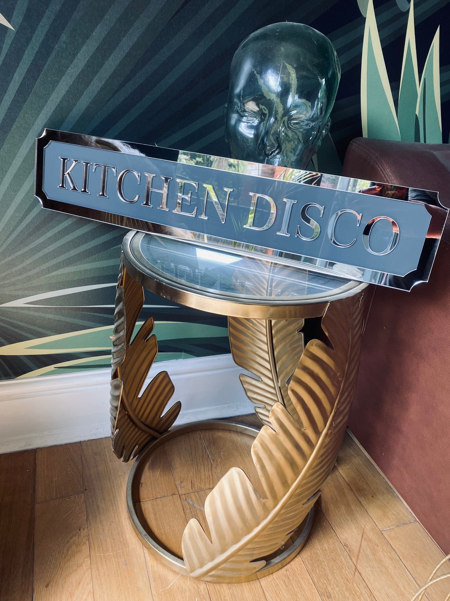 KITCHEN DISCO Street style sign, wall decor.