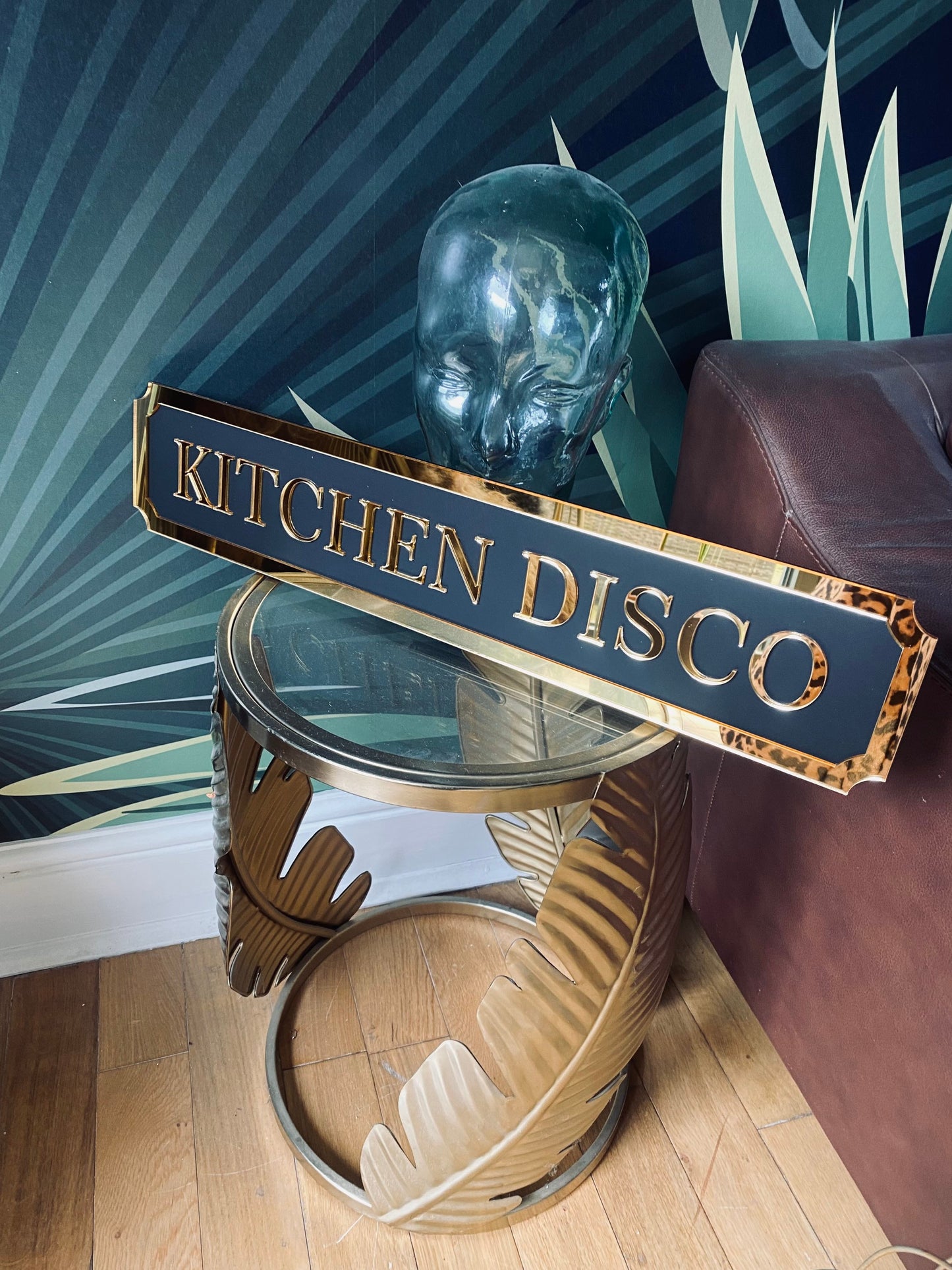 KITCHEN DISCO Street style sign, wall decor.