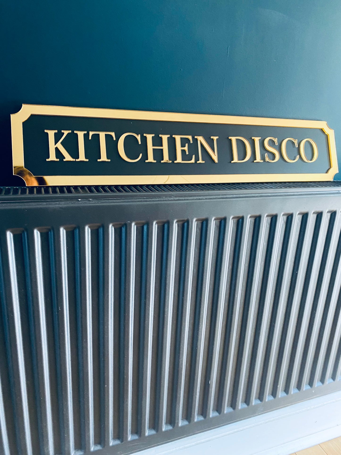 KITCHEN DISCO Street style sign, wall decor.